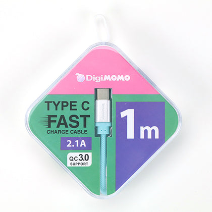 Digimomo Fast Charge Cable BL TPE TypeC 1m DIG-TC100BL