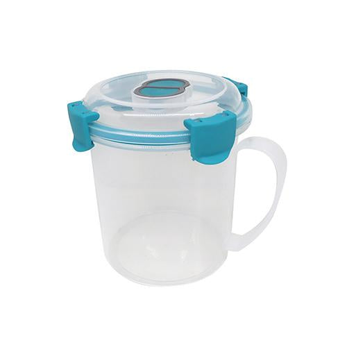 Transparent and blue EZ Fresh Microwave Cup | 600ml