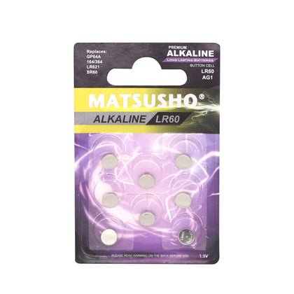  LR60 AG13-BP8 Button Cells Alkaline