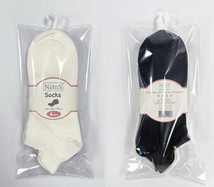 (Bundle of 3)Naxos Ladies Sock 22-24cm (JHC-S-1817)4 Pair Set (Black/White) - coming soon