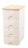 JAPANHOME 4 Tier Cabinet (L32.5 x W46 x Height 72cm)