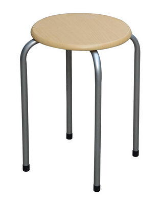 EZ Home Round Stacking Chair | 30 x 30 x 45cm (bundle of 2)