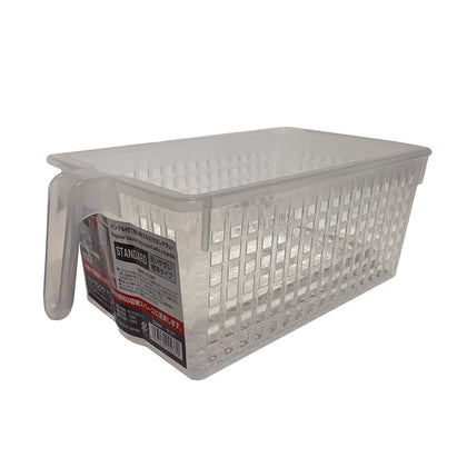 Sanada Clear Basket w/Handle 8x15.5x10.8cm x 3