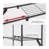 Black Adjustable Washing Machine Laundry Rack with Hanging