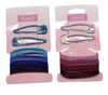 Blue and Pink NAXOS Hair Bands + Claw Clip