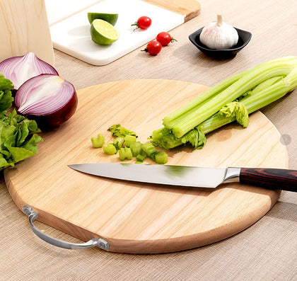 Round Rubber Wood Chopping Board