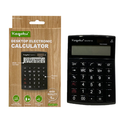 KAGAKU Desktop Electronic Calculator - Black (14.6x10.5x2.5cm)