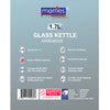 MORRIES 1.7L GLASS KETTLE