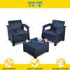 Keter Corfu Rattan Balcony Set in Dark Grey