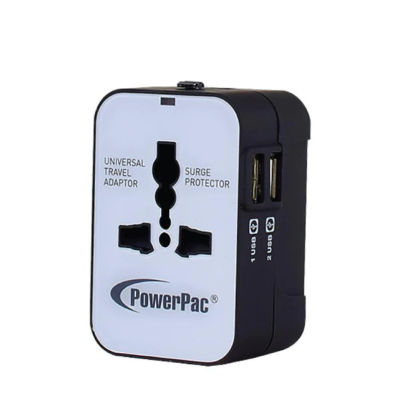 Black and White multi travel adaptor charger 