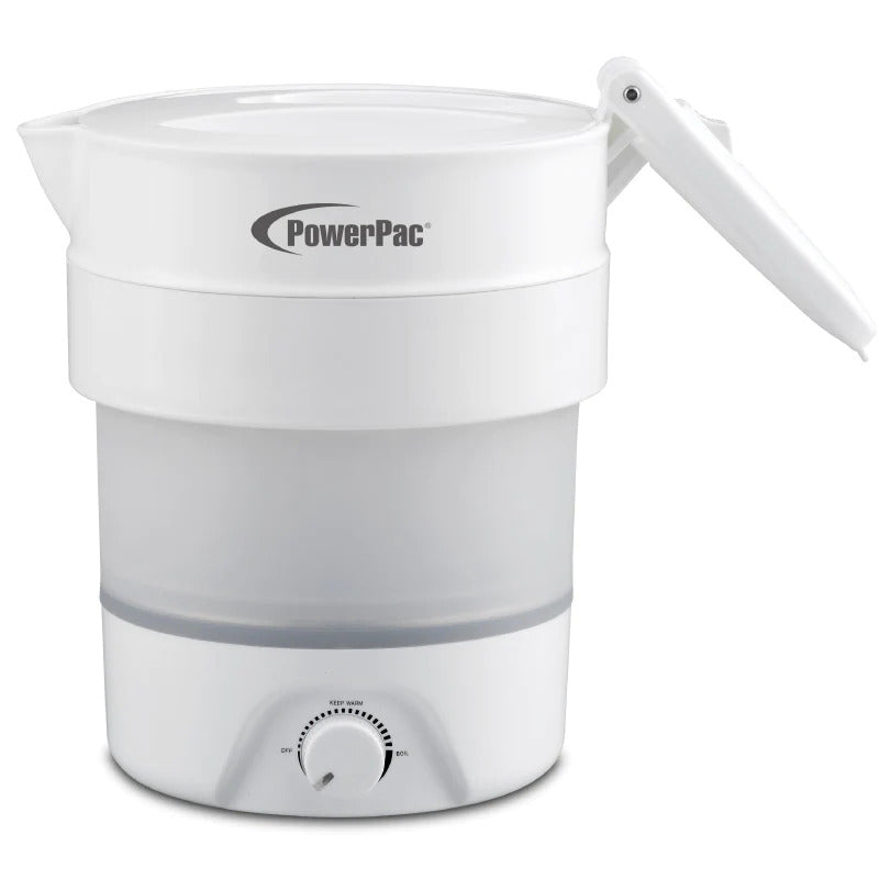 BPA free 0.8L White PowerPac foldable jug with lid