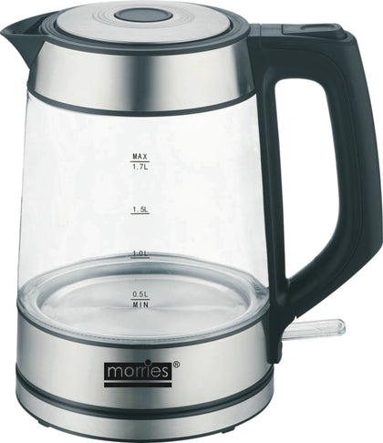 MORRIES 1.7L GLASS KETTLE