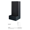 Kent 90 Tall Water Fountain (380 x 380 x 900mm) - Black Stone