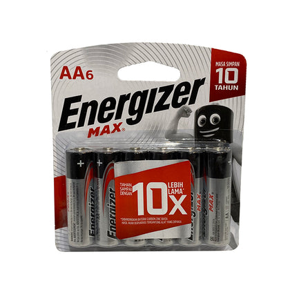 Energizer Max AA x 6 Battery - DO NOT LIST - less than 1000 = 0