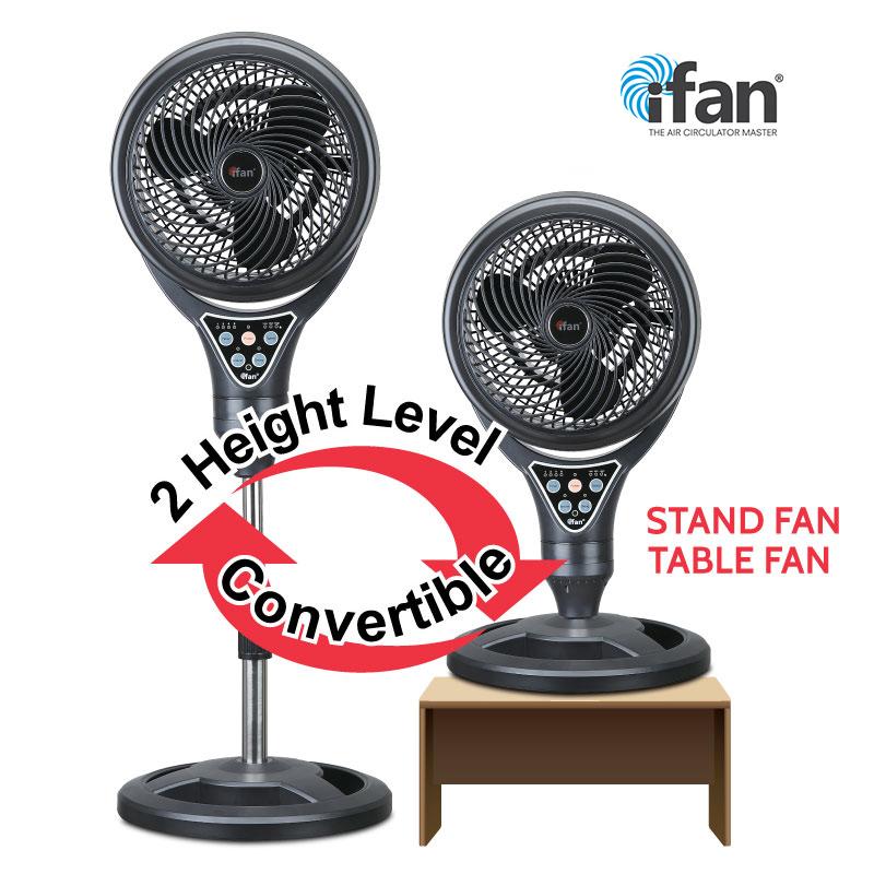 IFAN STAND FAN WITH CONVERTIBLE HEIGHT AIR CIRCULATOR – JAPAN HOME ...