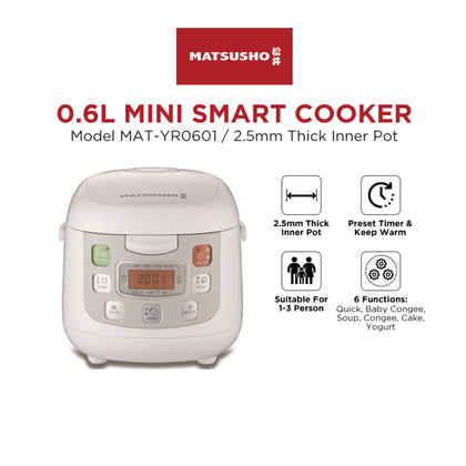 Matsusho Thick Pot Rice Cooker with 6 Functions