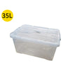 Multi Purpose Plastic Storage Box (35L) - with Lid (53.5x39x25cm)