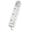 3 Way Extension Cord 2M with 2x USB charger