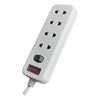 2-PIN 4 way Extension cord 3M with Safety shutter