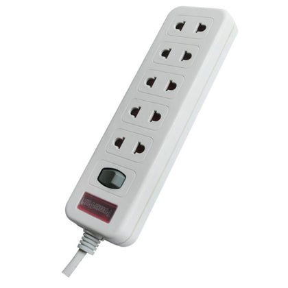 2-PIN 5 way Extension cord with Safety shutter