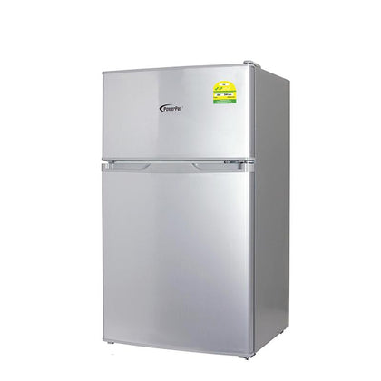 Gray 2 Door Mini Bar Fridge with Freezer