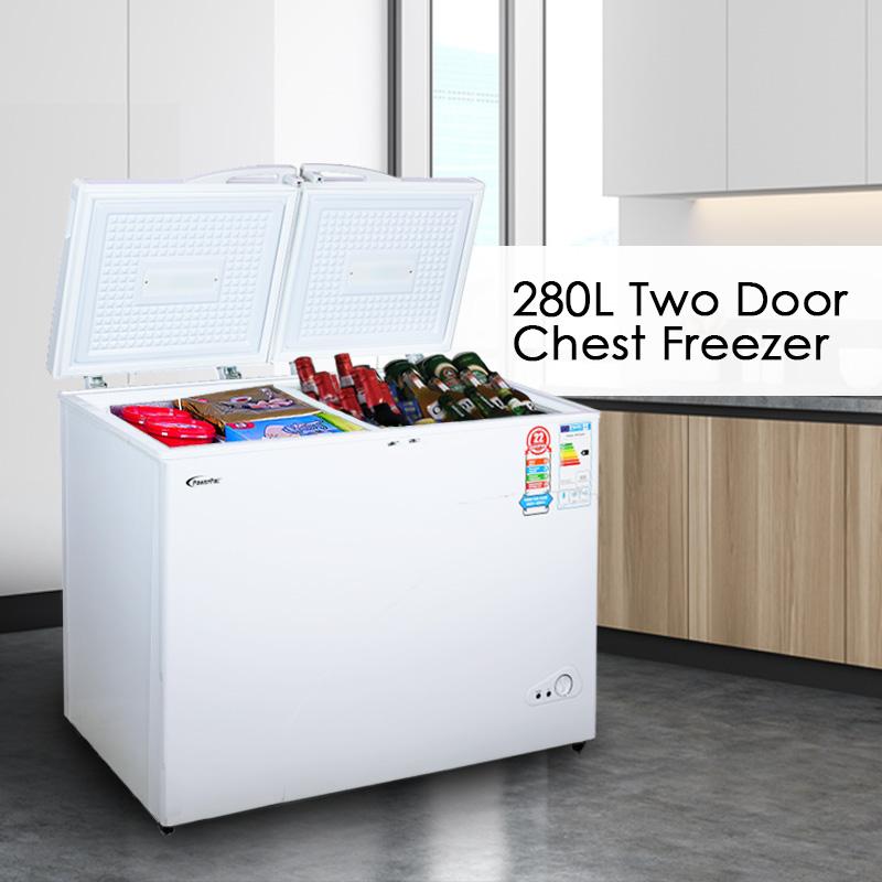 280L 2 Door Chest Freezer CFC Free, Chiller & Freezer