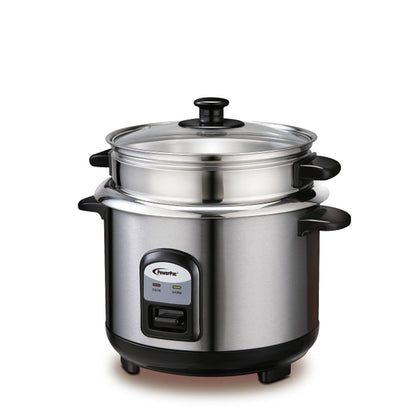 1L RICE COOKER WITH STAINLESS STEEL INNER POT & FOOD STEAMER