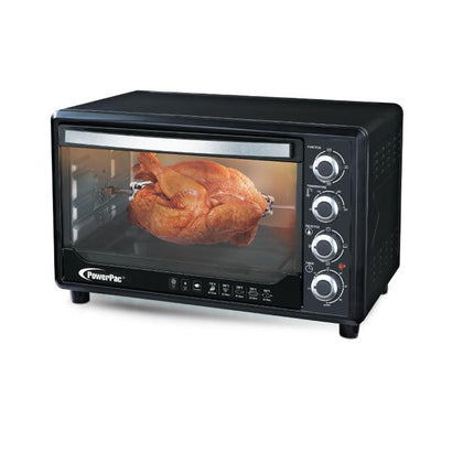 ELECTRIC OVEN 30L WITH ROTISSERIE & CONVECTION FUNCTIONS, 2 TRAYS & WIRE MESH