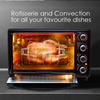 ELECTRIC OVEN 45L WITH ROTISSERIE & CONVECTION FUNCTIONS , 2 TRAYS & WIRE MESH 