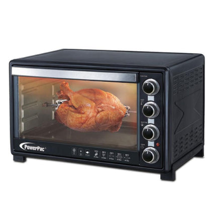 ELECTRIC OVEN 60L WITH ROTISSERIE & CONVECTION FUNCTIONS , 2 TRAYS & WIRE MESH
